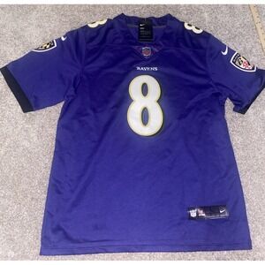 Baltimore Ravens Lamar Jackson #8 Jersey Mens Large NFL Nike‎ On Field Purple
